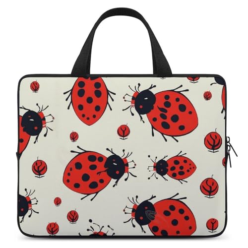 Housse de protection pour ordinateur portable 13 pouces rouge coccinelle