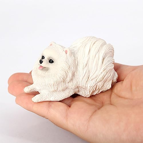 Estatua Decorativa de Perro Pomerania de Plástico miniatura 4
