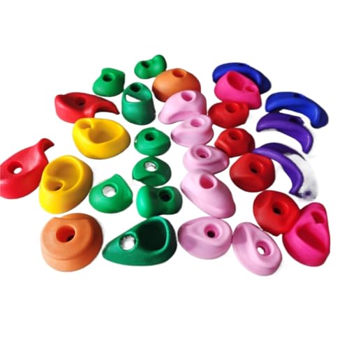Presas de Escalada para niños Juego de 30 presas de escalada en roca, de madera, for pared, for escalar, juguetes de piedras, juegos de patio, agarres for manos y pies, kit for juegos de interior y ex