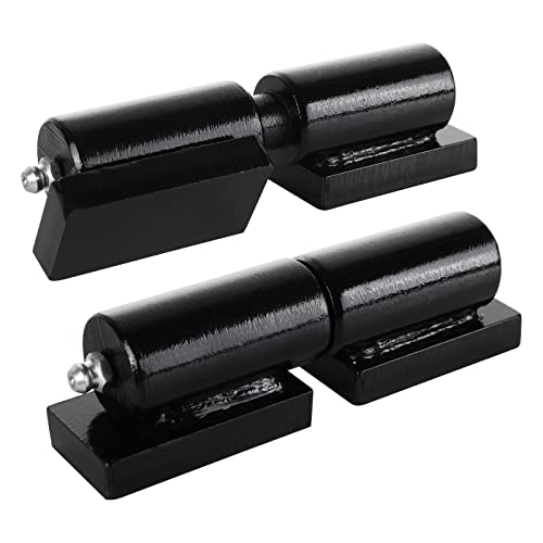 Dajave 5 Inch Heavy Duty Gate Hinges, 2 Pack Steel Barrel Gate Hinge For Swing Gate, Trailer Ramp Gate 450Lbs Capacity, Weld On Install #TOP2