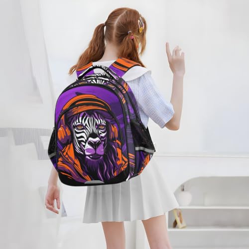 Cartable scolaire tigre orange résistant et léger pour tout-petits - 7