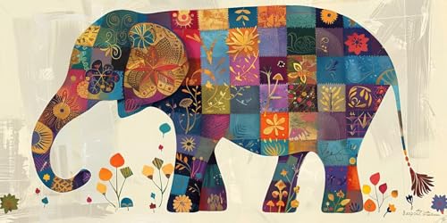 Cuadro de diamantes de elefante 5D: relájate creando arte brillante y único para tu hogar