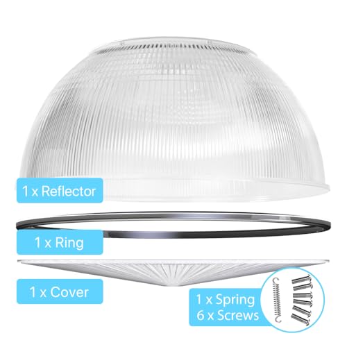 HYPERLITE 60 Degree PC Reflector ONLY for Hero Series LED High Bay Light (Clear with Cover) 4-Pack by HYPERLITE - Image 8