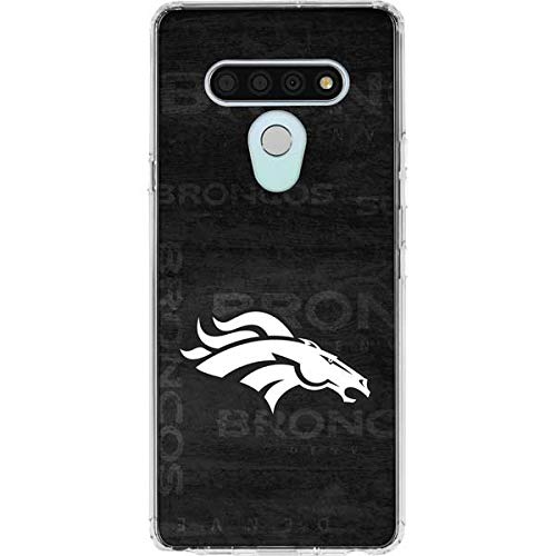 Skinit Clear Phone Case Compatible with LG Stylo 6 - Officially Licensed NFL Denver Broncos Black & White Design