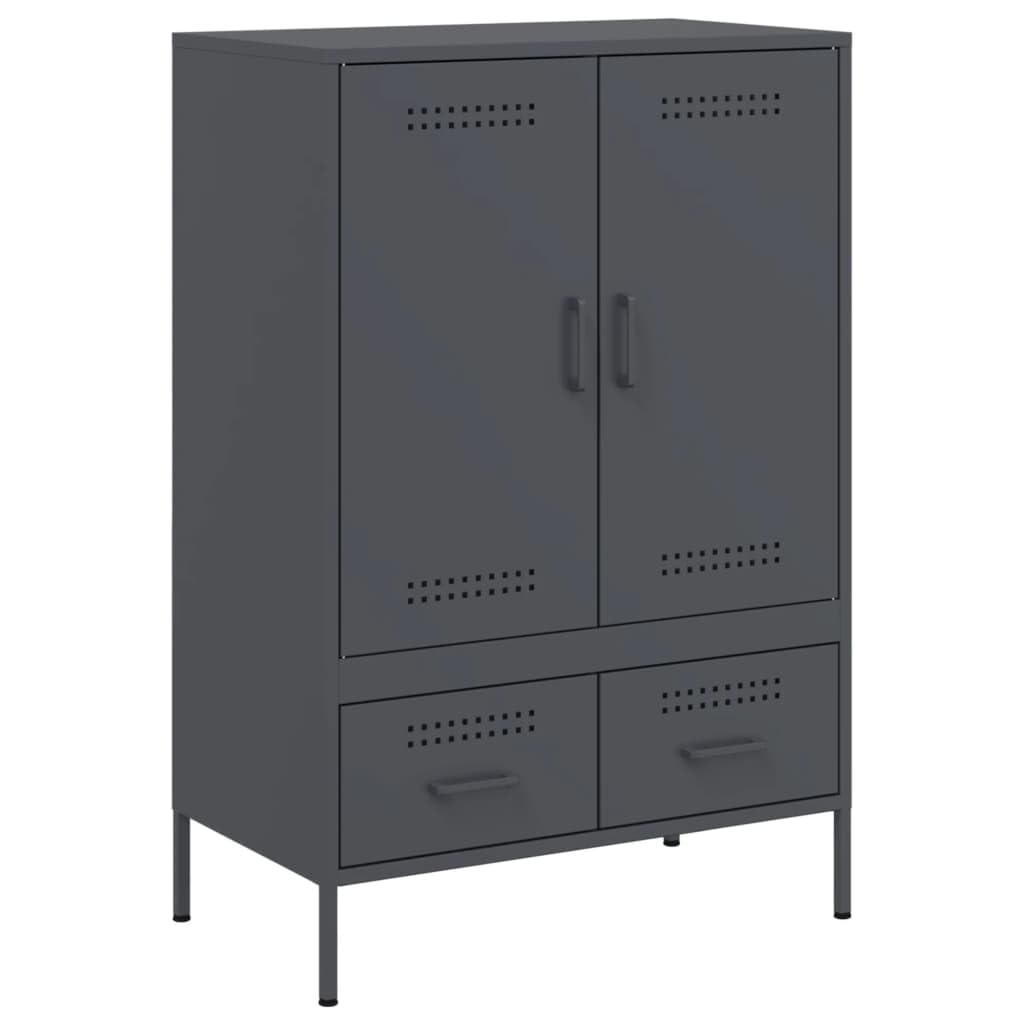 Armadietto alto, 68 x 39 x 101,5 cm, in acciaio, colore antracite