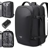 TANGCOLR Vacuum Travel Backpack with Pump for Men Women, 47L Expandable Vacpack Laptop Backpack Flight Approved with Vacuum Compression System