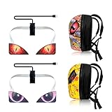 Zunate LEDアイサイン USB電源 バックパックのDIY用 32x64解像度 Bluetooth アプリ コントロールLEDサイン 言葉 写真 アニメーション用