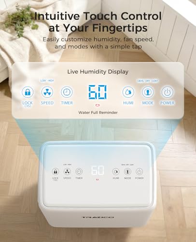 Image of Trazico 2000 Sq.Ft Dehumidifier for Basement with Drain Hose, 30 Pint /D Quiet Dehumidifiers for Home Large Room Bedroom Bathroom, Intelligent Humidistat, 3 Modes, 24H Timer, Auto Defrost