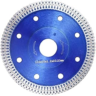Diamond Saw Blade Cutting Disc 115mm 4.5in for Angle Grinder Wheel Ultra Thin Fast Clean Cut on Porcelain Tiles, Granite Marble Ceramics Reinforced Concrete, Blue