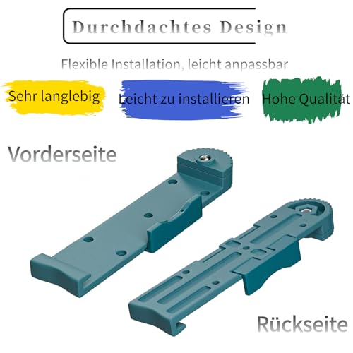 Führungsschienen-Wandhalterungen Kompatibel für Makita, Wandbefestigungen für Trockenbauwände, blanke Wände und Paneele an Garagentoren oder Anhängerwänden - 2er Set(black)