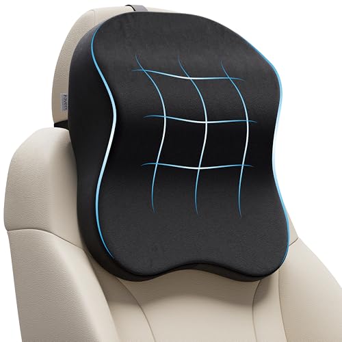 FOVERA Car Neck Rest Pillow (Pack of 2) | 2 Years Warranty | Memory Foam Neck Pillow for Car, Car Seat Head Rest Cushion for Neck & Cervical Support -