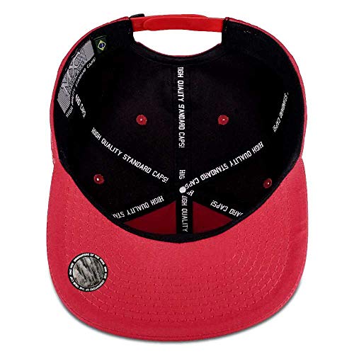Boné MXC BRASIL Aba Reta Snapback Ajustável Big Dog Tamanho:Único;Cor:Vermelho