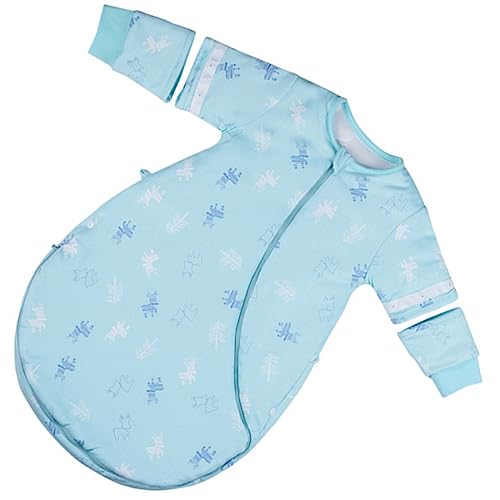 BESPORTBLE Saco de Dormir para Bebés Envolvente de Algodón para Recién Nacidos Diseño Científico y de Protección Cálida y Azul con Ciervos