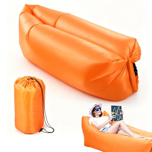 LOMUG Sofá hinchable de color naranja