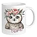 GRAZDesign Personalisierte Tasse Eule mit Namen Kinderbecher Kinder M&auml;dchen