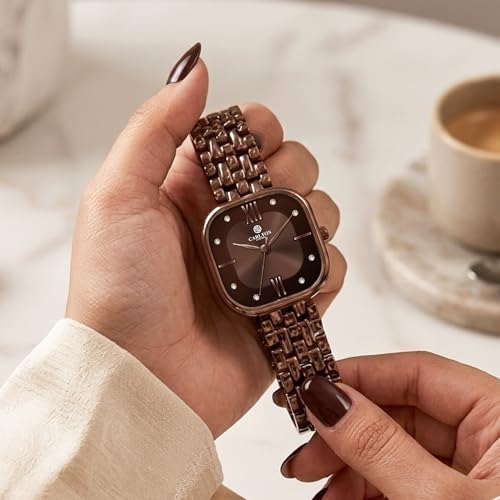 Image of Carlton London Chelsea Women Stainless Steel Analog Watch | Silver Waterproof Watches for Women Girls Ladies | Luxury Square Watch | Fashionable Trendy Quartz Movement Wrist Watch