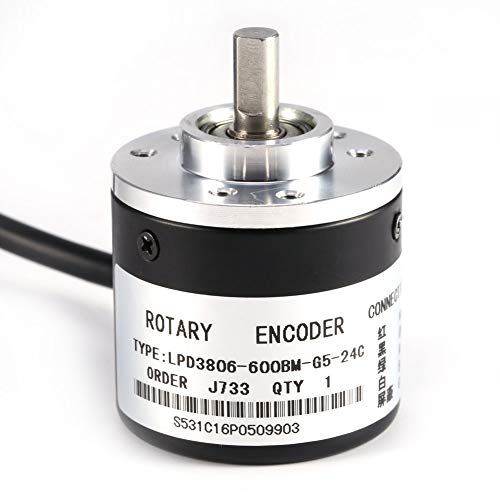 Enkoder Obrotowy 600P/R, Fotoelektryczny Enkoder Obrotowy 6mm 5V 24V AB 2-fazowe Enkodery Wału