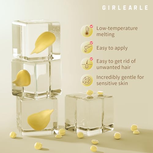 Image of GIRLEARLE Hard Wax Beads, 1lb Honey Wax Beans for Hair Removal, Hard Wax for Sensitive Skin at Home, Wax Refill Perfect for Brazilian Bikini, Legs, Facial, Eyebrow and Full Body for Women and Men