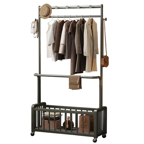 Portant à vêtements avec étagère résistant pour éviter les vêtements froissés