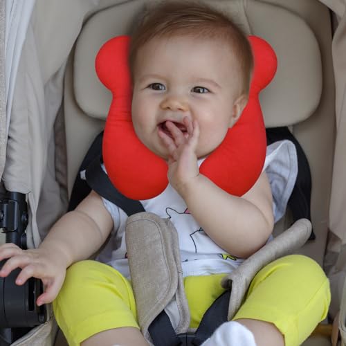 Image of XIGGA Baby Travel Pillow Soft for Strollers Airplane Car Seats Pushchairs, Suitable for Boys and Girls