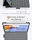 Inateck iPad 10 Generation Hülle mit Tastatur, für iPad 11 Gen. A16 2025 11 Zoll, Air 11 Zoll M3/M2 (2025/2024),Air 5/4, Pro 11 4/3/2/1,QWERTZ,Ultraleichte Tastatur mit Stifthalter,AirTap BK2007