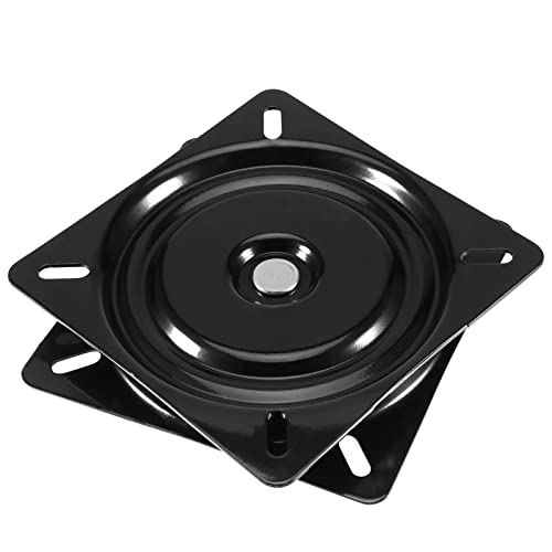 Manchap 4 Pcs 7 Inch Bar Stool Swivel Plate Replacement, Ball Bearing Seat Swivel Base Mount Plate For Bar Stool, Swivel Chair Or Recliner, Black #TOP4