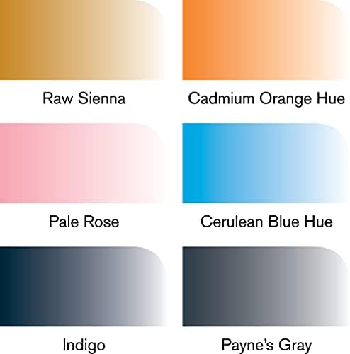 Winsor & Newton,6 - Aquarellmarker im Set,Multicolour 0290168 Watercolour Skyscape Tones Marker Set, Cadet Blue/Cloud Blue/Pale Blossom/Pebble Blue/Storm Cloud/Verdigris