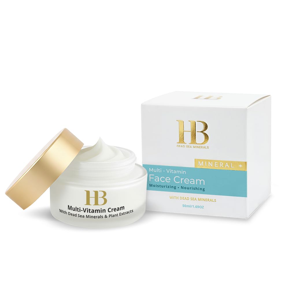 Multi Vitamin Face Cream SPF 20 50ml – Moisturizing Facial Cream with Vitamins, Dead Sea Minerals & Natural Oils for Hydrated Smooth Skin and Daily Sun Protection Care