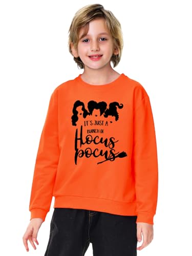 Image of Remimi Kids Halloween Sweatshirt Long Sleeve Thanksgiving Tops 3-14 Years