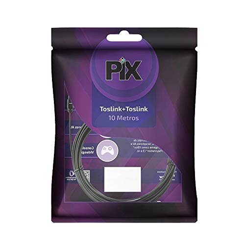 PIX Cabo Óptico Digital de Áudio 10 Metros Toslink