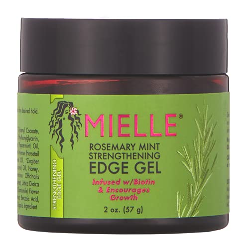 Mielle Organics Rosemary Mint Strengthening Edge Gel, Infused w  Biotin and Encourages Growth, 2 Ounces