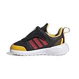 Obermaterial aus Textil adidas Unisex Baby Fortarun Mickey Ac I Shoes-Low (Non Football), Core Black/Better Scarlet/Bold Gold, 25 EU