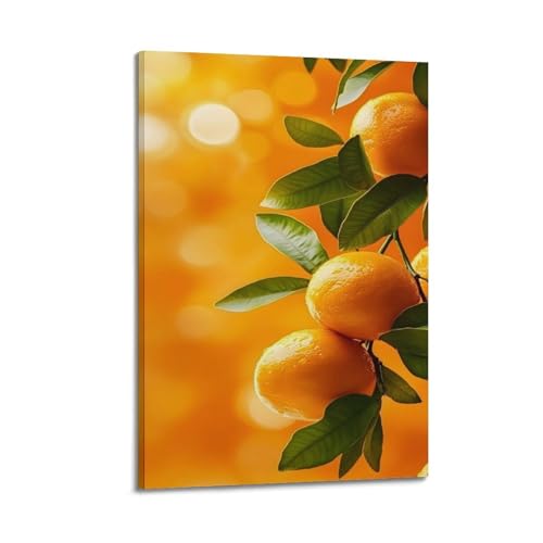 Poster fruits et oranges fraîches pour égayer un mur blanc