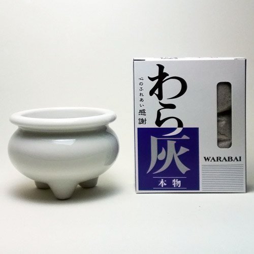 Amazon | 香炉 白 3.5寸 わら灰セット | 麗光堂 | 仏壇用香炉 通販