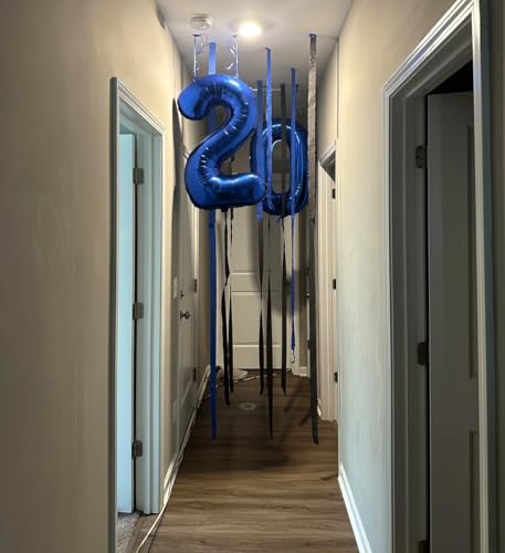 Image of 3 Balloon Numbers Birthday Decorations, 40In Navy Blue Balloons for Party | Eye-catching Appearance, Perfect Decorative Centerpieces, Convenient Self-sealing Structure, Widely for Various Occasions