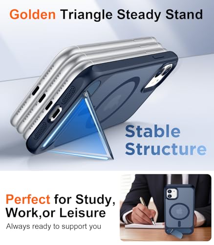 Image of Magnetic Compatible with iPhone 11 Phone Case, [Built-in Invisible Kickstand][Compatible with MagSafe] [Military Grade Shockproof] Slim Translucent Matte Phone Case for iPhone 11 6.1 inch