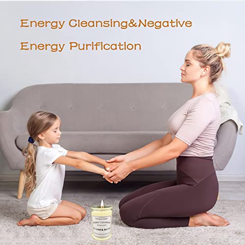 Lovracoon Hand Poured Jar Candle For House Energy Cleansing, Aromatherapy Natural Soy Wax Scented Candle With Gift Box（Bergamot & Jasmine, Medium） #TOP3