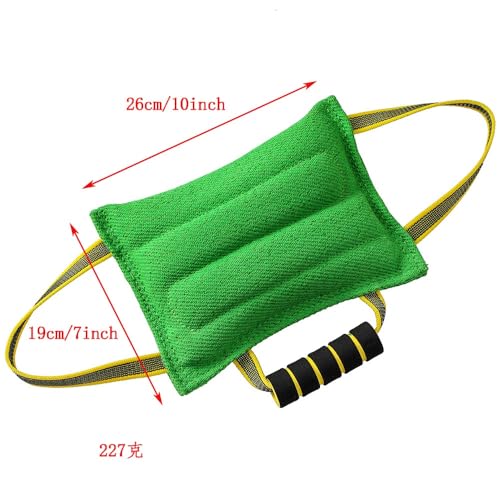 Hrlace Hundebisskissen 26 x 19cm, 3 Griffe, Kauspielzeug für Hunde, zum Trainieren und Spielen, Gelb