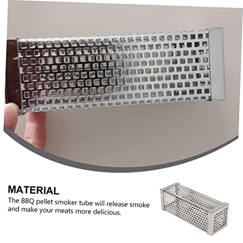Toyvian Tubo De Ahumador De Acero Inoxidable para Barbacoa Herramientas para BBQ 6 Pulgadas Accesorios para Parrilla Compatible Parrillas De Gas y Eléctricas Adecuado para Ahumar Verduras y Carnes - imagen 8