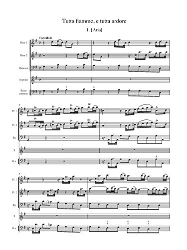 Six Chamber Cantatas (1708): Works for Soprano or Alto With Two Flutes, Bassoon, and Basso Continuo