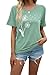Dandelion Graphic Tees for Women Trendy Summer T Shirts Casual Fit Short Sleeve Cotton Shirts Tops Light Green, L