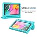 BMOUO for Samsung Galaxy Tab A 8.0 2019 - Shockproof Lightweight Protective Handle Stand Case - Turquoise