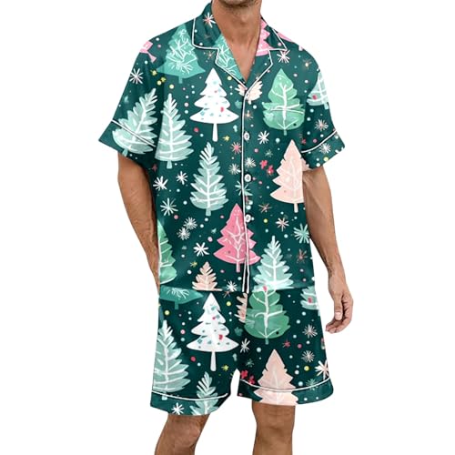 Pyjama boutonné homme manches courtes contre la chaleur nocturne