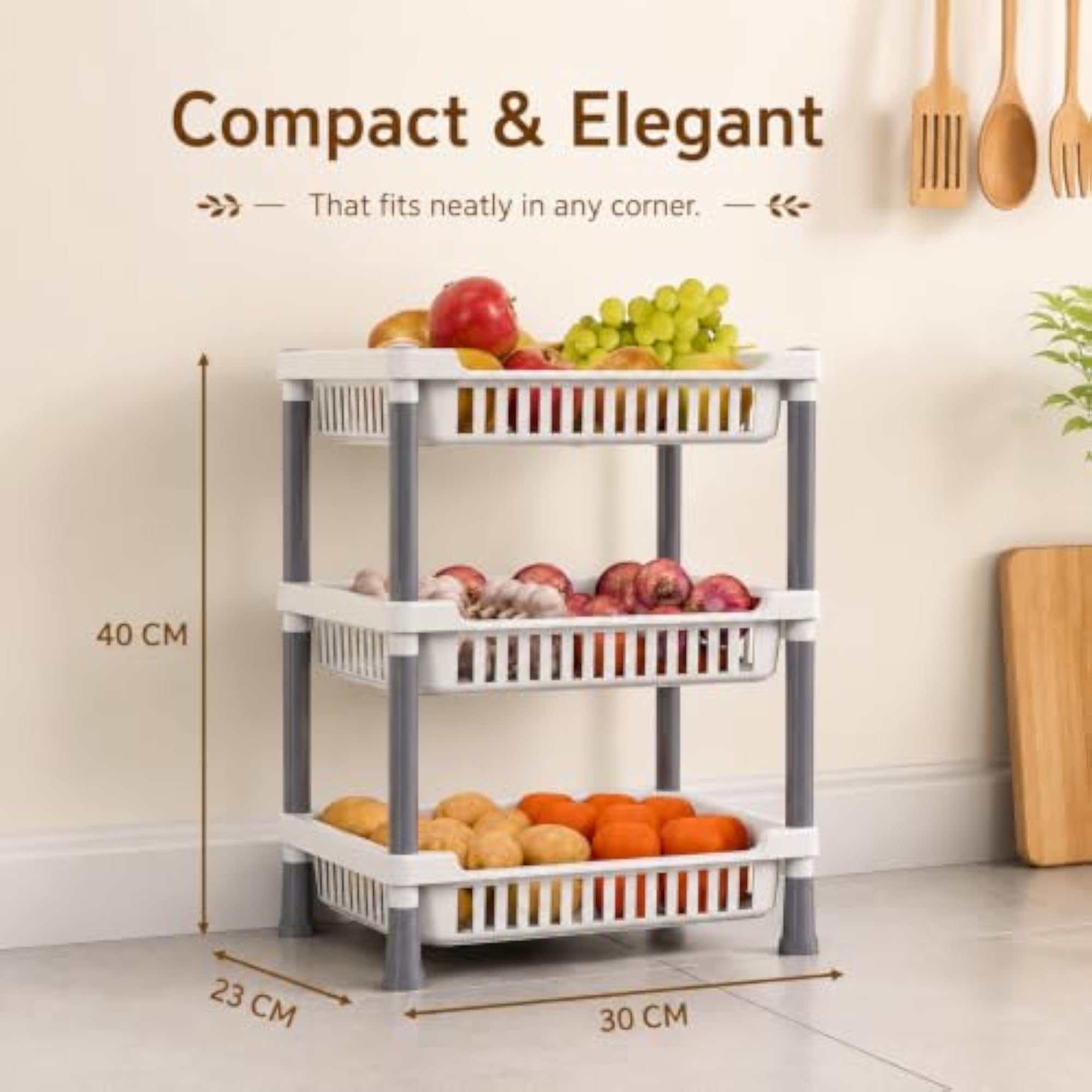 3 Layer Kitchen Storage Rack for Fruits & Vegetables