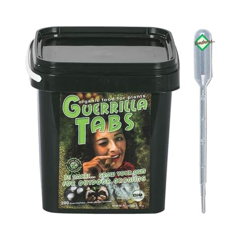BioTabs Guerilla 200 Stück - Naturdünger Grow Flüssig Bio Orchideen Bonsai Organische Langzeit Dünger Cover