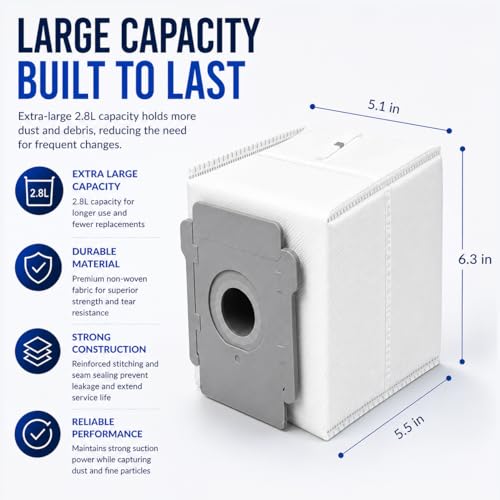 Sac lavable Roomba s9 j7 i7 écologique à fermeture éclair durable