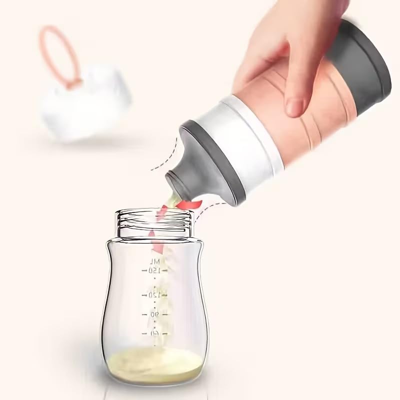 Image of Plastic Baby Formula Container Dispenser On The Go, 5 Compartments Stackable Formula Container for Travel, Baby Milk Powder Kids Snack, Bpa Free Non-Spill Milk Powder Box