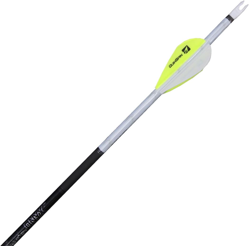 New Archery Products Quikfletch Quikspin 2" 4-Vanes Stabilizing Fletching for Increased Accuracy of Compound Bow Arrows & Crossbow Bolts - 6 Pack