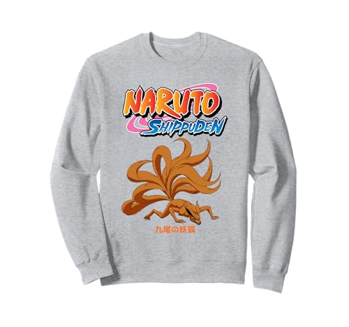 Image of Naruto Shippuden Kurama Nine-Tails with Show Logo Anime Sweatshirt