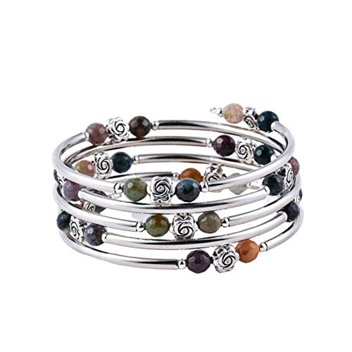 PLUS PO Bracelet Pierre Naturelle Bracelets pour Femme Indien Agate Bracelet Charme Wrap Bracelet Magnifique Wrap Bracelet Rouge Agate Bracelet 4 Cover